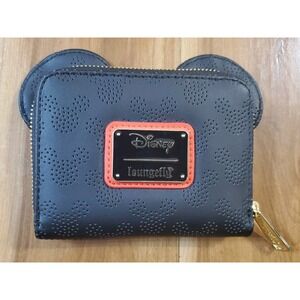 Loungefly Disney Mickey Mouse Silhouette Ears Wallet with Mickey Icon Pattern